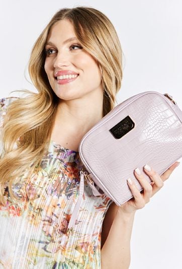 Torba crossbody z  krokodylim wzorem