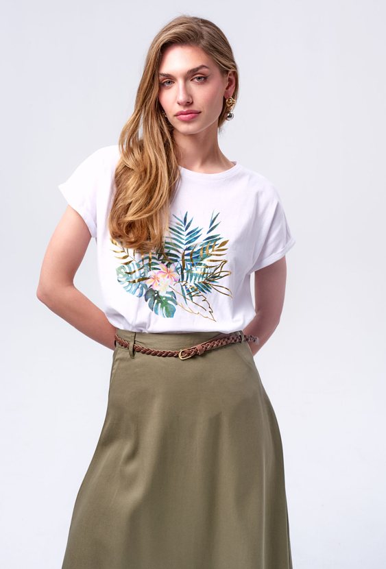 Biały T-shirt z grafiką