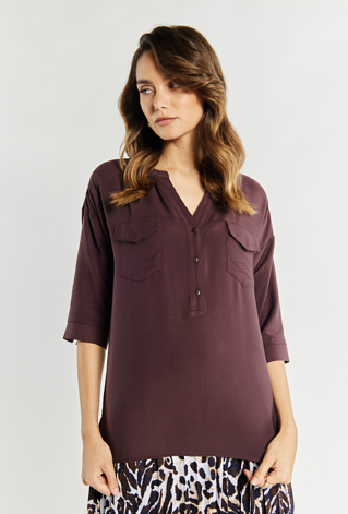 Bluzka damska z kieszonkami