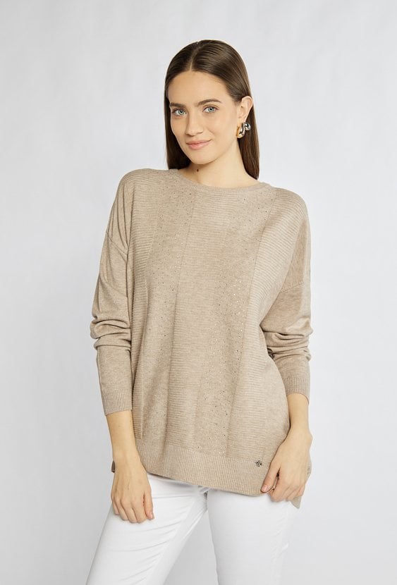Sweter z małymi dżetami