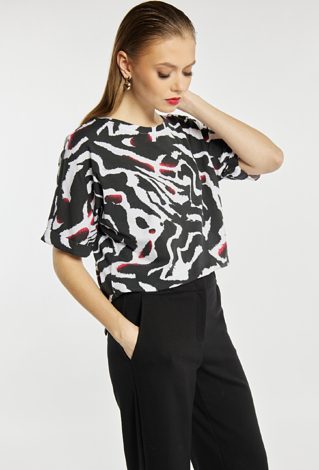 Wzorzysty T-shirt