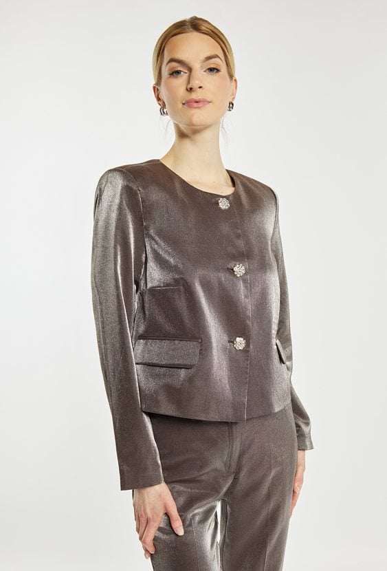Elegancki żakiet z dodatkiem lnu