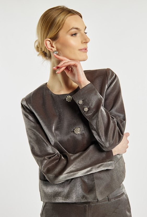 Elegancki żakiet z dodatkiem lnu