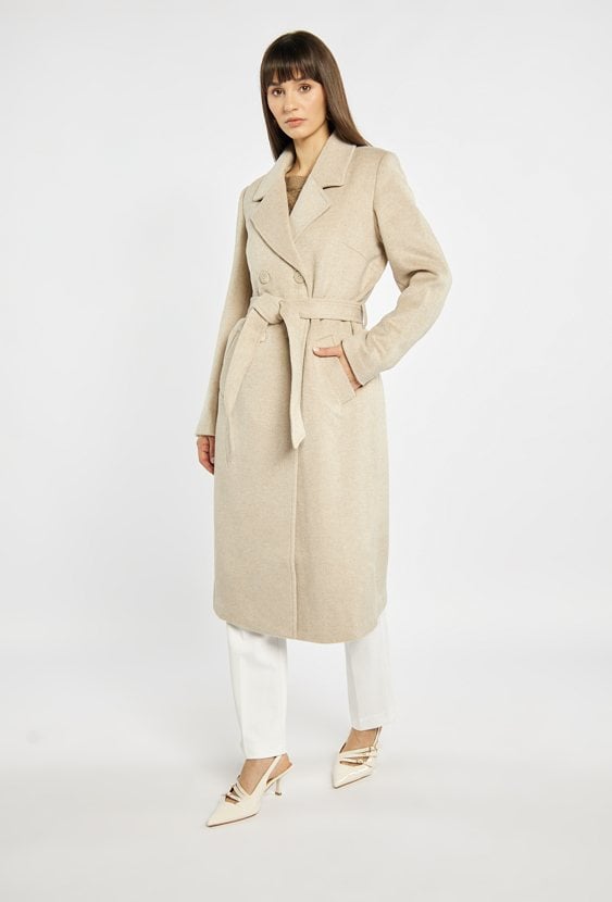 Płaszcz z dodatkiem wełny