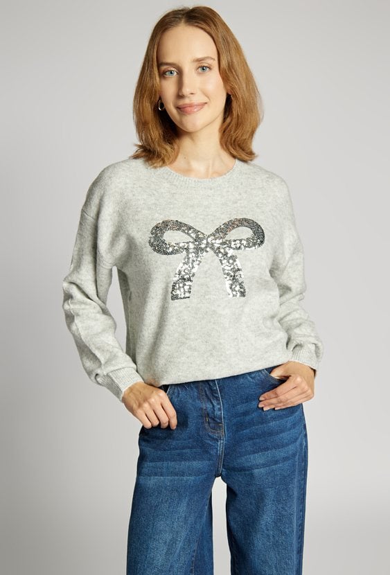 Sweter damski z cekinami