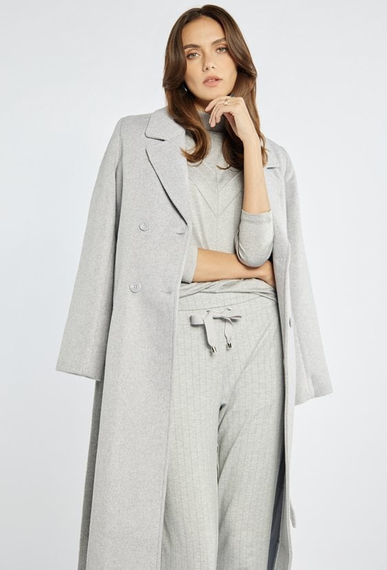 Płaszcz z dodatkiem wełny