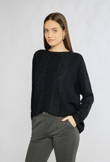 Sweter z małymi dżetami