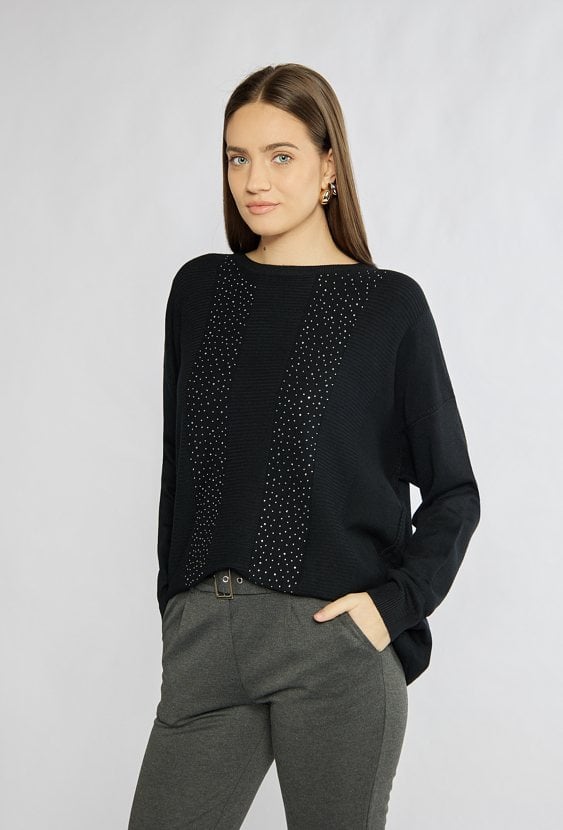 Sweter z małymi dżetami