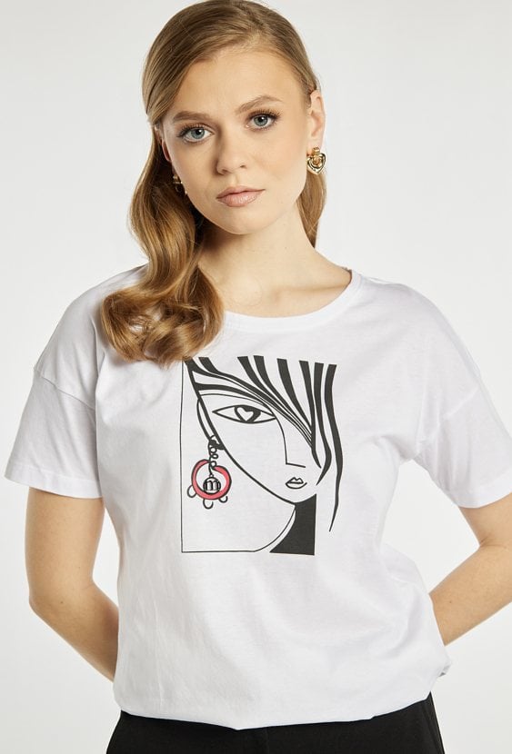 Bawełniany T-shirt z wzorem