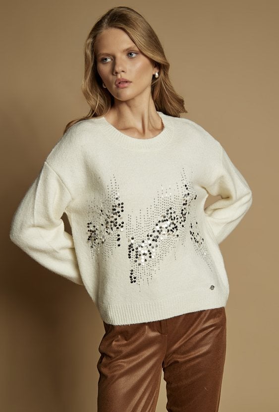 Sweter damski z połyskiem
