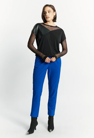 Bluzka z łączonych materiałów