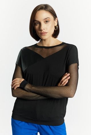 Bluzka z łączonych materiałów