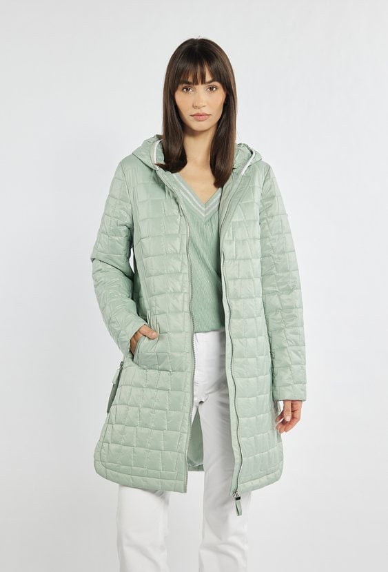 Damski pikowany płaszcz