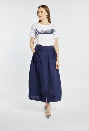 Długa spódnica z bawełny