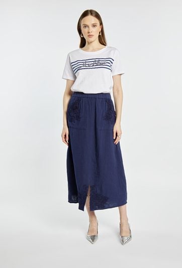 Długa spódnica z bawełny