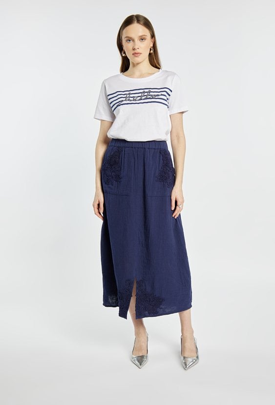 Długa spódnica z bawełny