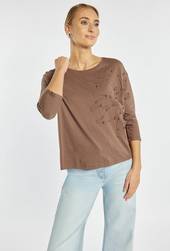 Bluzka damska z koralikami