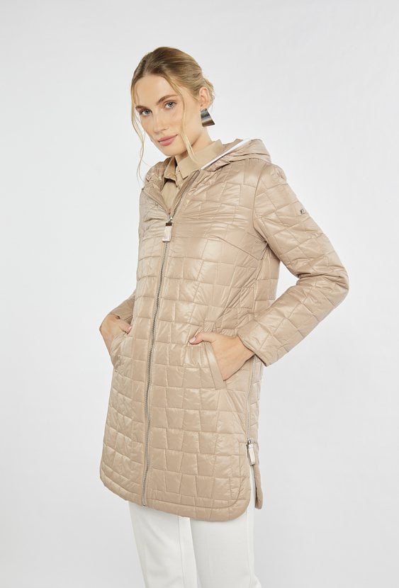 Damski pikowany płaszcz