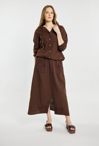 Długa spódnica z bawełny