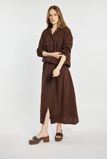 Długa spódnica z bawełny