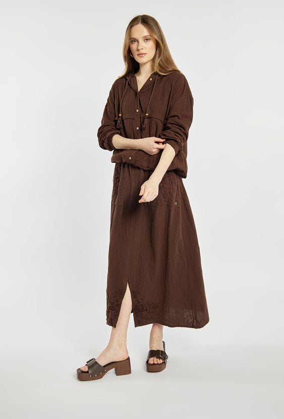 Długa spódnica z bawełny