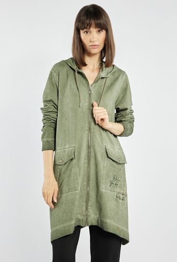 Długa bluza z kapturem