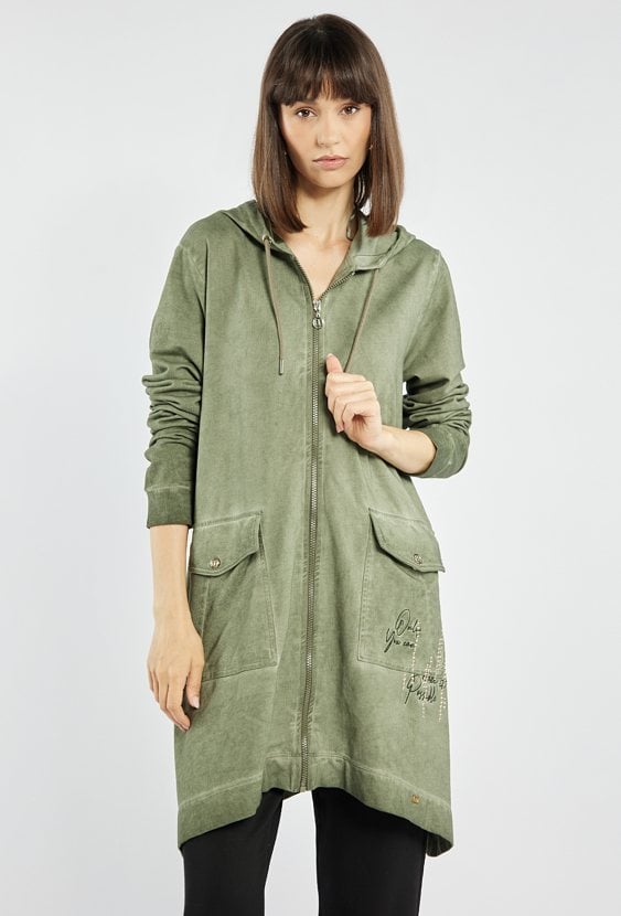 Długa bluza z kapturem