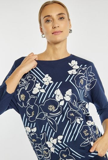 T-shirt damski z wzorem