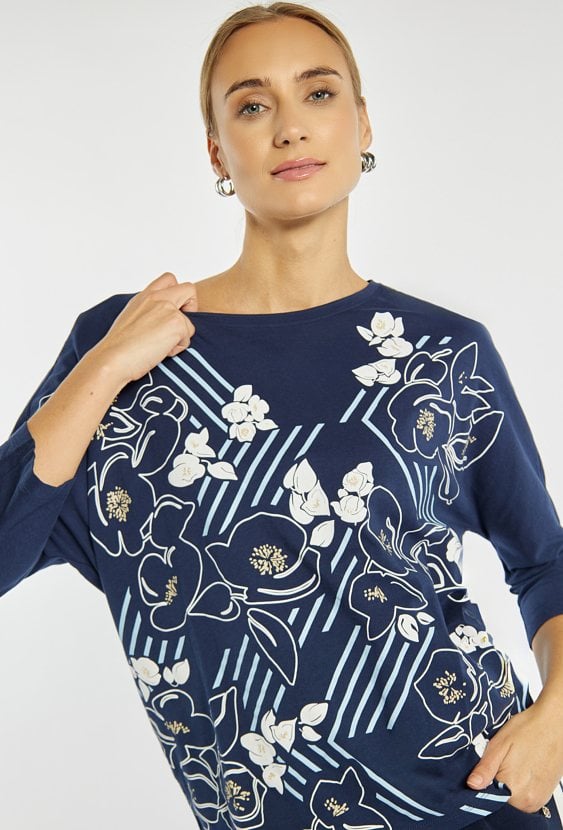 T-shirt damski z wzorem