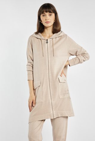 Długa bluza z kapturem
