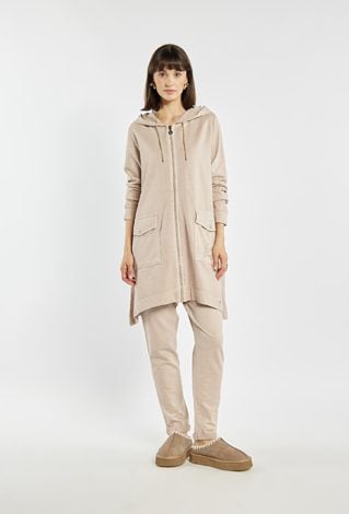 Długa bluza z kapturem