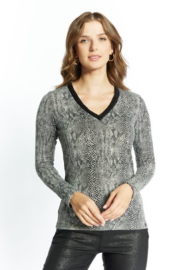 Bluzka damska ze zwierzęcym wzorem