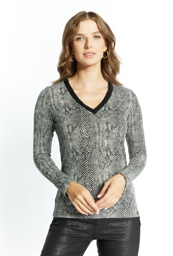 Bluzka damska ze zwierzęcym wzorem