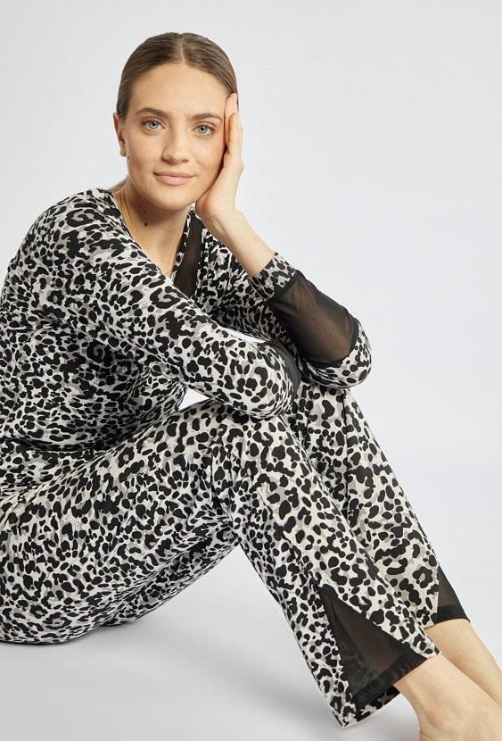 Wzorzyste spodnie od piżamy