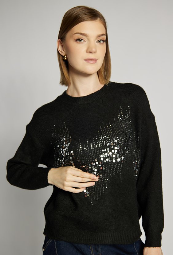 Sweter damski z połyskiem