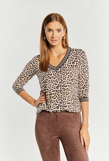 Wzorzysta bluzka damska