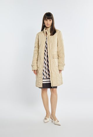 Płaszcz damski ze ściągaczem