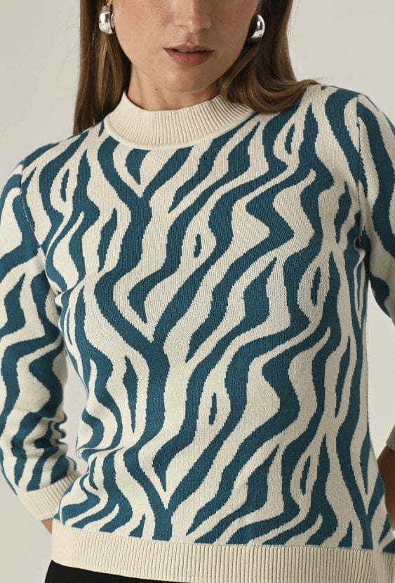 Sweter z miękkiej dzianiny z wiskozą