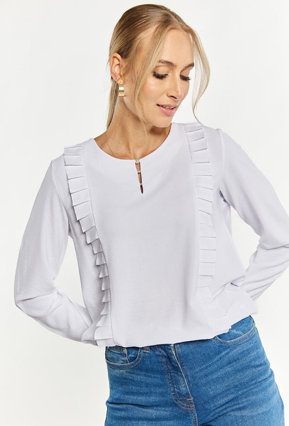 Elegancka bluzka damska z falbankami