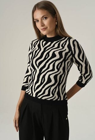 Sweter z miękkiej dzianiny z wiskozą