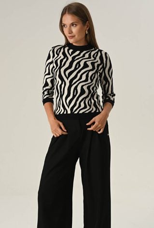 Sweter z miękkiej dzianiny z wiskozą