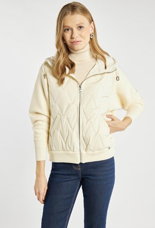 Pikowana kurtka z kapturem