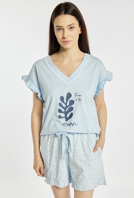 Koszulka od piżamy z falbankami