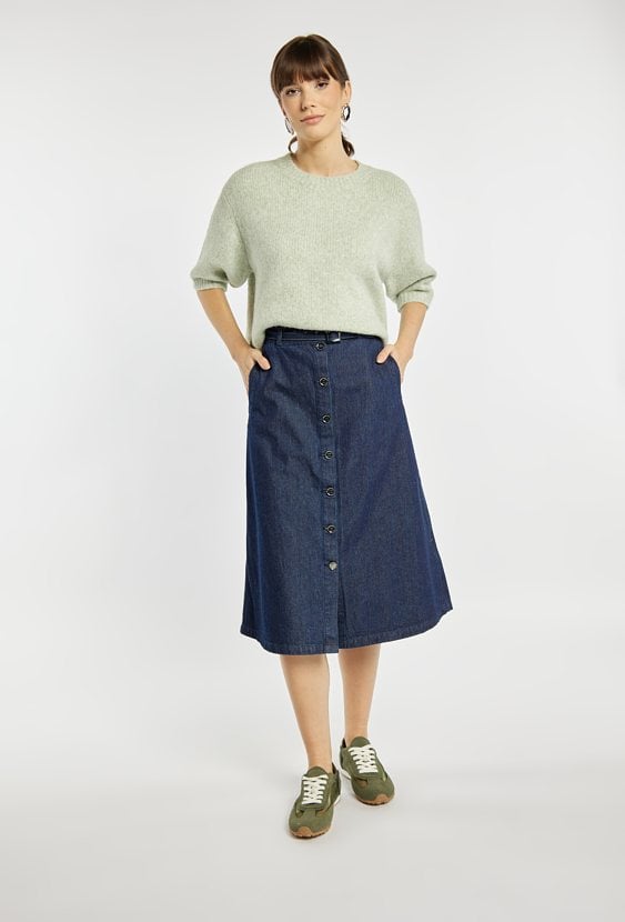 Spódnica midi z denimu