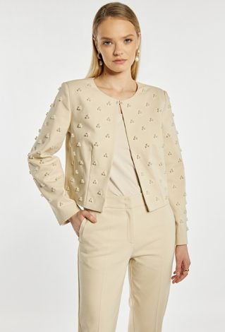 Elegancki żakiet z koralikami