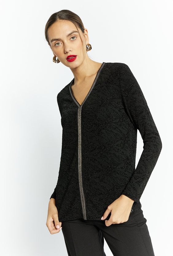 Połyskująca bluzka damska