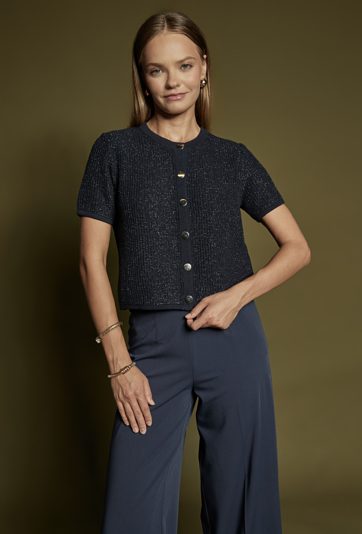 Sweter damski z delikatnym połyskiem