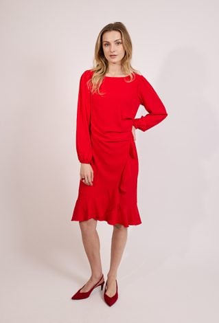 Elegancka sukienka z falbaną