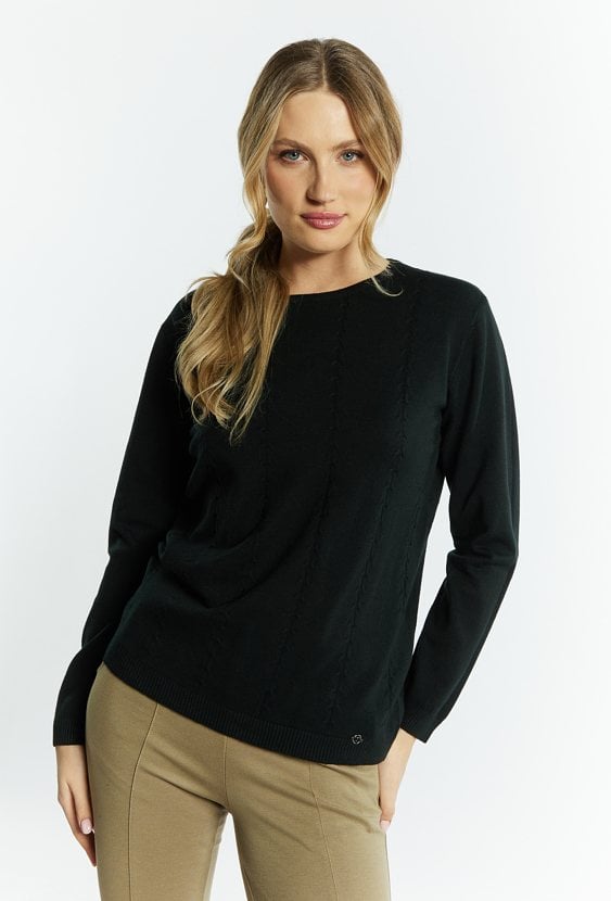 Sweter damski z delikatnym zdobieniem