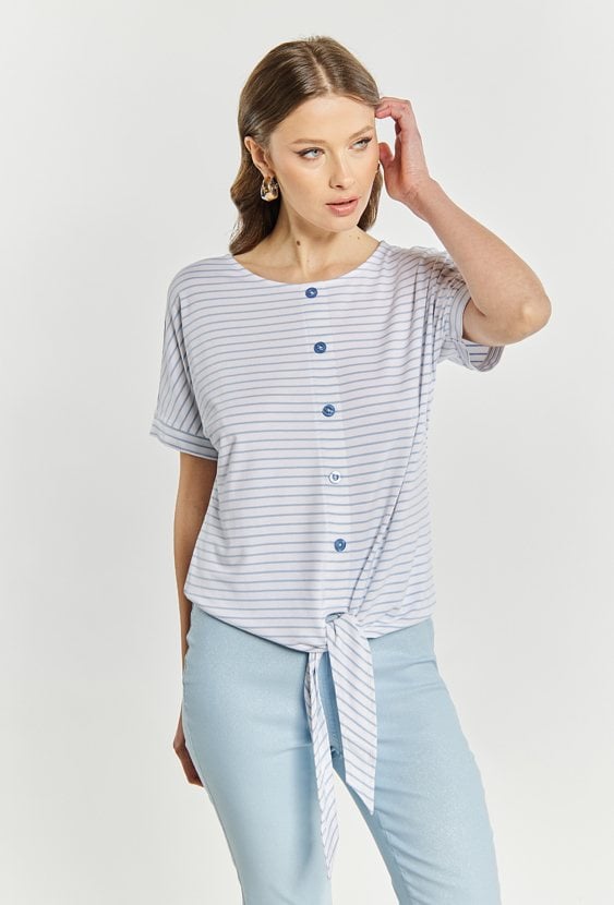 Bluzka damska z wiązaniem